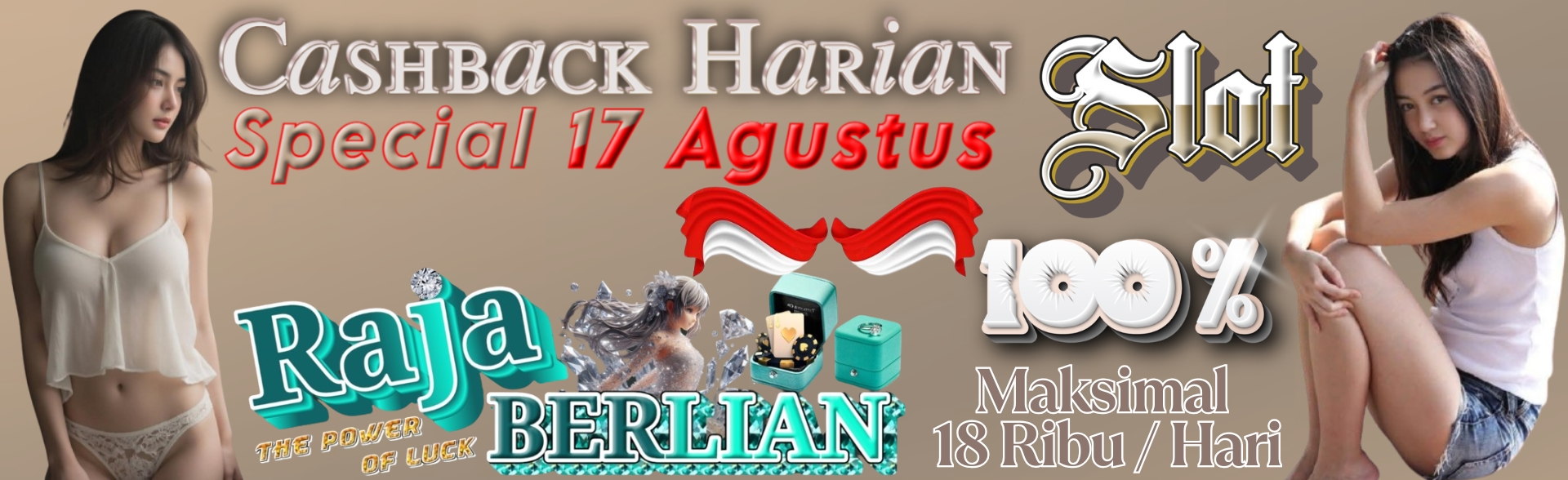 Rajaberlian CashBack Harian 100%