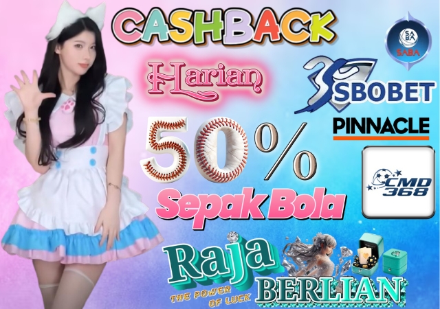Rajaberlian Cashback Harian Sepakbola 50%